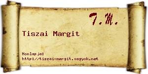 Tiszai Margit névjegykártya